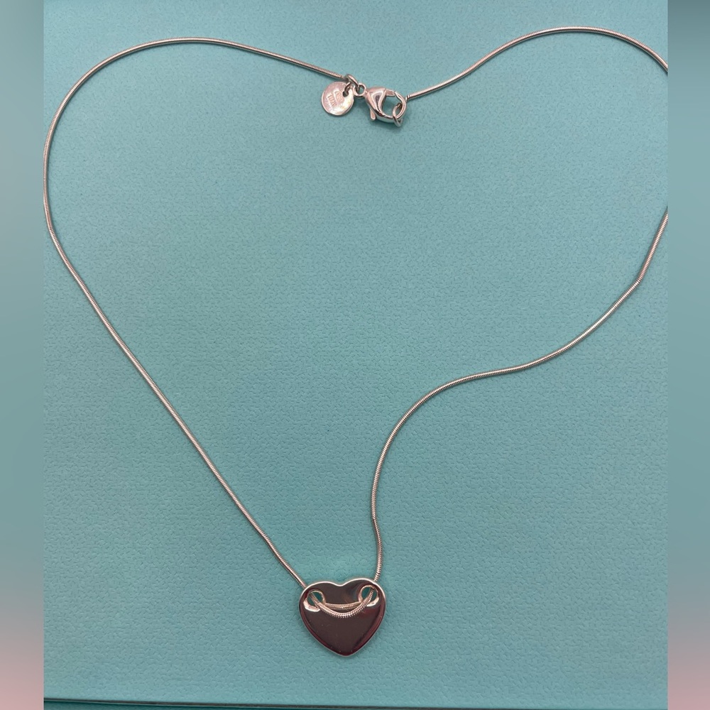 💍#13 Tiffany & Co Sterling Silver Heart Necklace - Picture 9 of 9